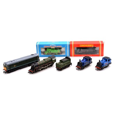 Lot 34 - Six Hornby, Triang and Mainline OO gauge locomotives, some boxed