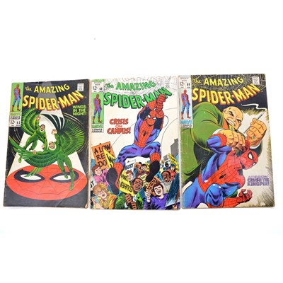 Lot 341 - Nine Marvel comics 'The Amazing Spider-Man', #63, #68, #69 and others