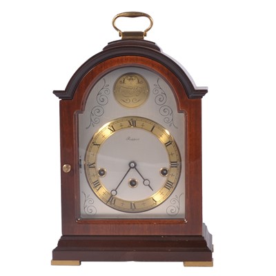 Lot 105 - Reproduction walnut finish bracket clock