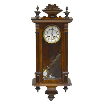 Lot 319 - Vienna stained walnut wall clock