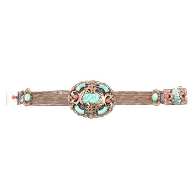 Lot 455 - A bracelet influenced by The Chinese Art Exhibition of 1935-1936, probably Max Neiger of Gablonz
