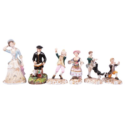 Lot 90 - Stephenson & Hancock Derby figure, Thomas Bewick, and other Royal Crown Derby figures