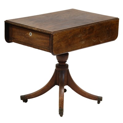 Lot 446 - Regency mahogany pedestal Pembroke table