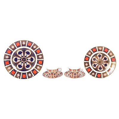 Lot 74A - Six Royal Crown Derby Old Imari trios and a sandwich plate, 1128