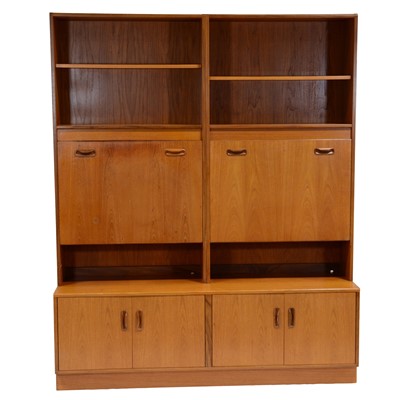Lot 480 - Two G-Plan teak cocktail cabinet bookcases