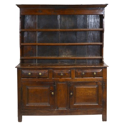 Lot 496 - Joined oak dresser, 18th Century