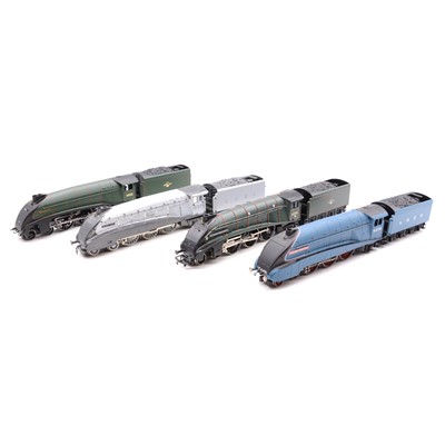 Lot 425 - Four Hornby OO gauge class A4 locomotives
