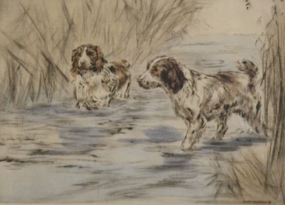 Lot 293 - Henry Wilkinson, Pair of Retrievers; and a companion work