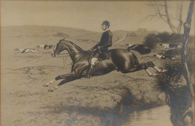Lot 294 - After Basil Nightingale, Tom Firr print, together with two books on The Quorn