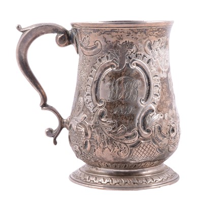 Lot 211 - Silver tankard, Samuel Wood, London 1754.