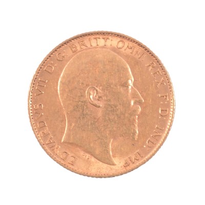 Lot 206 - Gold Half Sovereign Coin, Edward VII 1907.