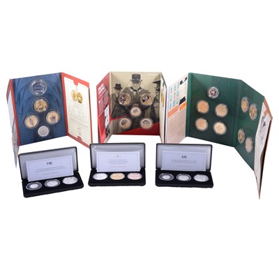 Lot 197 - 80th Anniversary of D-Day Silver Proof Coin sets, and other coin sets.