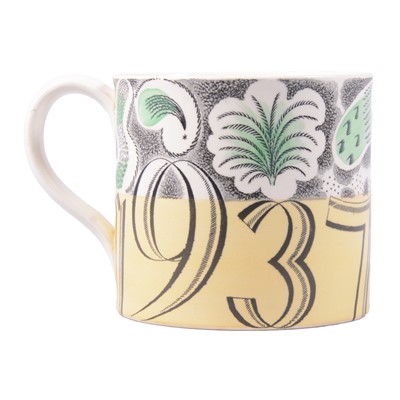 Lot 69 - Eric Ravilious for Wedgwood, a rare George VI Coronation mug