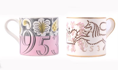 Lot 89 - Two Wedgwood Queen Elizabeth II Coronation mugs