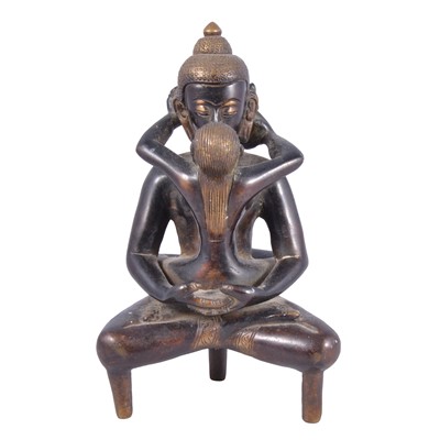 Lot 132 - Bronze statue of tantric Buddha and Consort