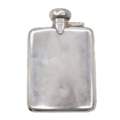 Lot 223 - Silver hip flask, A & J Zimmerman Ltd, Birmingham 1916.