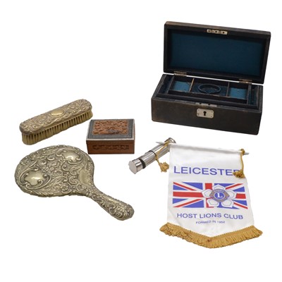 Lot 162 - Leather jewellery box, other boxes, dressing table accessories, etc.