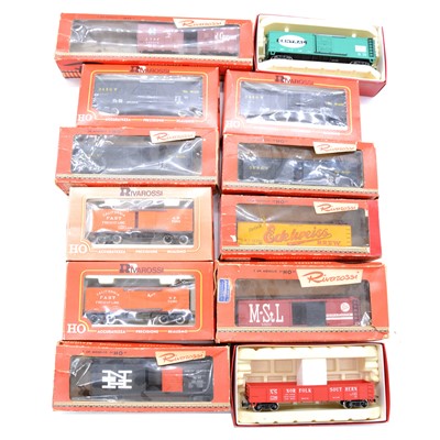 Lot 491 - Twelve Rivarossi HO gauge freight wagons, boxed