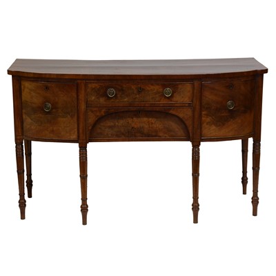 Lot 326 - George III mahogany bowfront sideboard