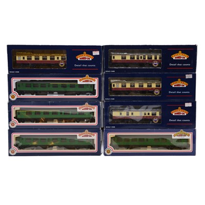 Lot 27 - Eight Bachmann OO gauge coaches, boxed