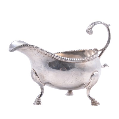 Lot 221 - George II silver sauce boat, Walter Brind, London 1758.