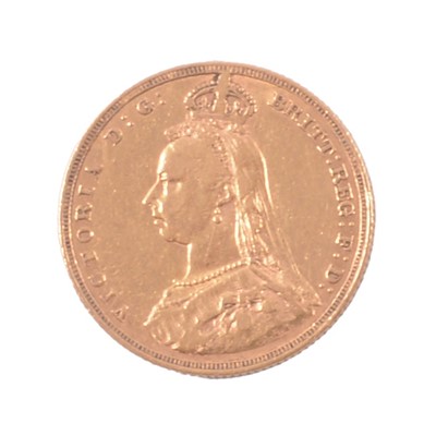 Lot 207 - Gold Full Sovereign Coin, Victoria Jubilee Head 1887.