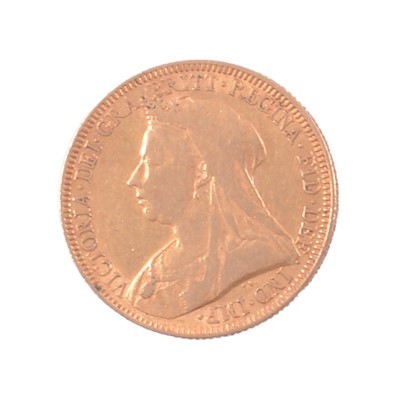 Lot 209 - Gold Full Sovereign Coin, Victoria Veiled Head 1893.