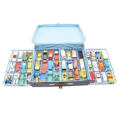 Lot 111 - Matchbox series collectors case, with forty-eight die-cast model vehicles