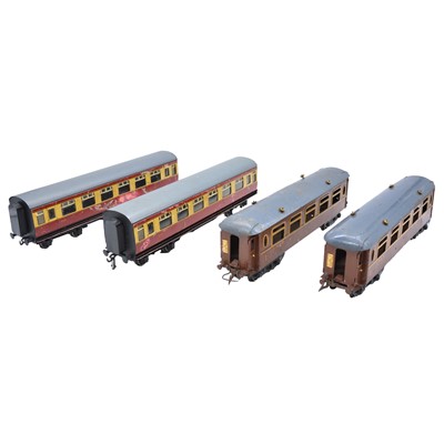 Lot 383 - Four Hornby O gauge coaches