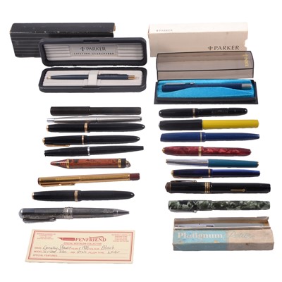 Lot 237 - Small collection of vintage fountain and roller ball pens