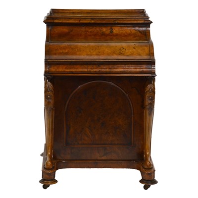 Lot 469 - Victorian burr walnut Davenport desk