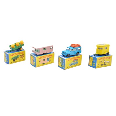 Lot 86 - Four Lesney Matchbox die-cast models, 12, 23, 43, 51, boxed