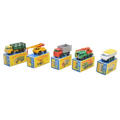 Lot 83 - Five Lesney Matchbox die-cast models, 4, 11, 26, 30, 61, boxed
