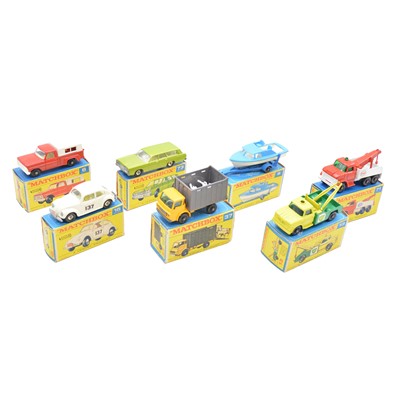 Lot 93 - Seven Matchbox die-cast models, 6, 9, 13, 15, 37, 71, 73, boxed