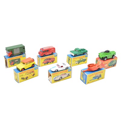 Lot 87 - Lesney Matchbox die-cast models, 17, 18, 38, 41, 50, 57, 73, boxed