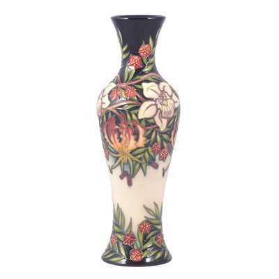 Lot 104 - Sian Leeper for Moorcroft Pottery, a limited edition floral design vase
