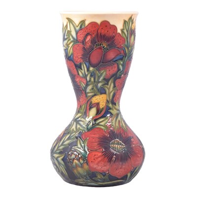 Lot 105 - Shirley Hayes for Moorcroft Pottery, a large 'Pheasants Eye' pattern trial vase