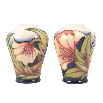 Lot 106 - Sian Leeper for Moorcroft Pottery, 'Ode to May', a pair of small vases