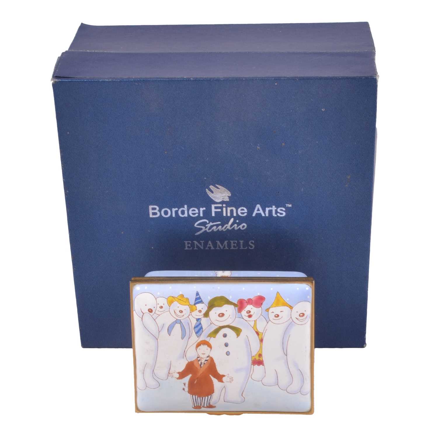 Lot 14 - Border Fine Arts - The Snowman and James - a limited edition enamel box