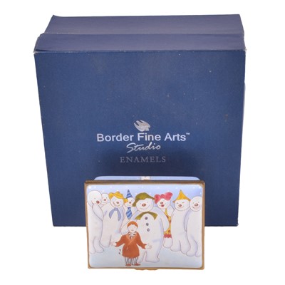 Lot 14 - Border Fine Arts - The Snowman and James - a limited edition enamel box