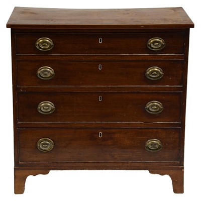 Lot 427 - George III mahogany and stained wood chest of drawers
