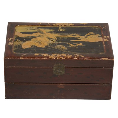 Lot 189 - Japanese lacquered writing box