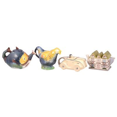Lot 100 - Collection of novelty teapots