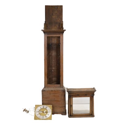 Lot 449 - Oak longcase clock