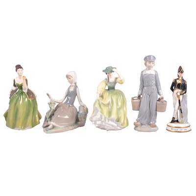 Lot 25 - Ten Lladro, Nao and Doulton figurines