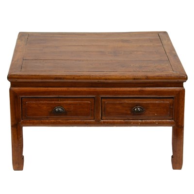 Lot 424 - Chinese elm coffee table