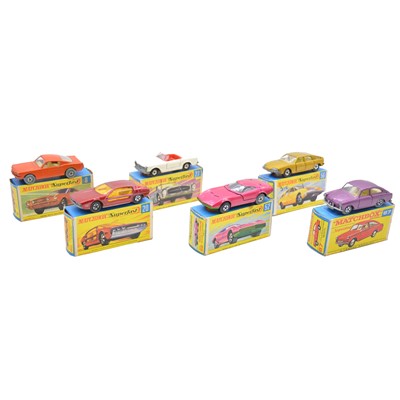 Lot 90 - Six Lesney Matchbox Superfast die-cast models, boxed