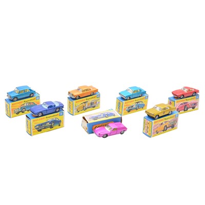Lot 92 - Seven Lesney Matchbox Superfast die-cast models, boxed