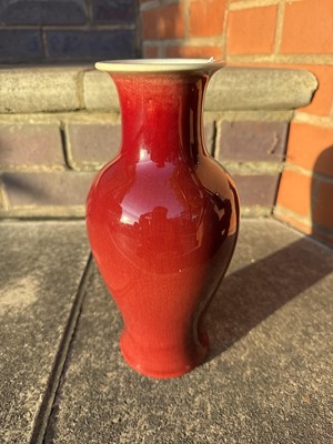 Lot 2 - Chinese porcelain sang be beouf glazed vase