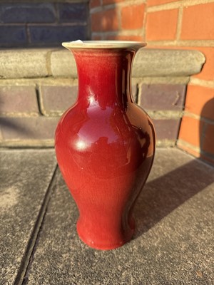 Lot 2 - Chinese porcelain sang be beouf glazed vase